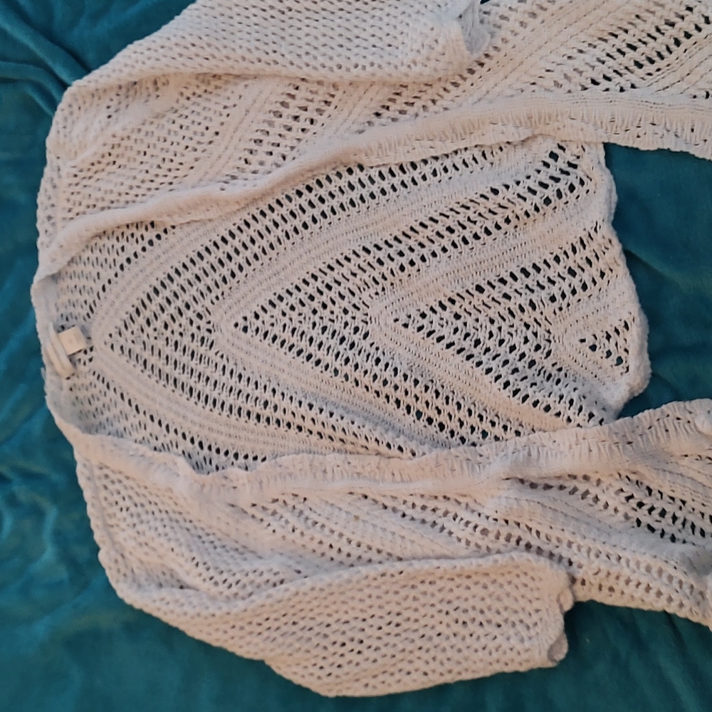 White Lacy knitted cardigan